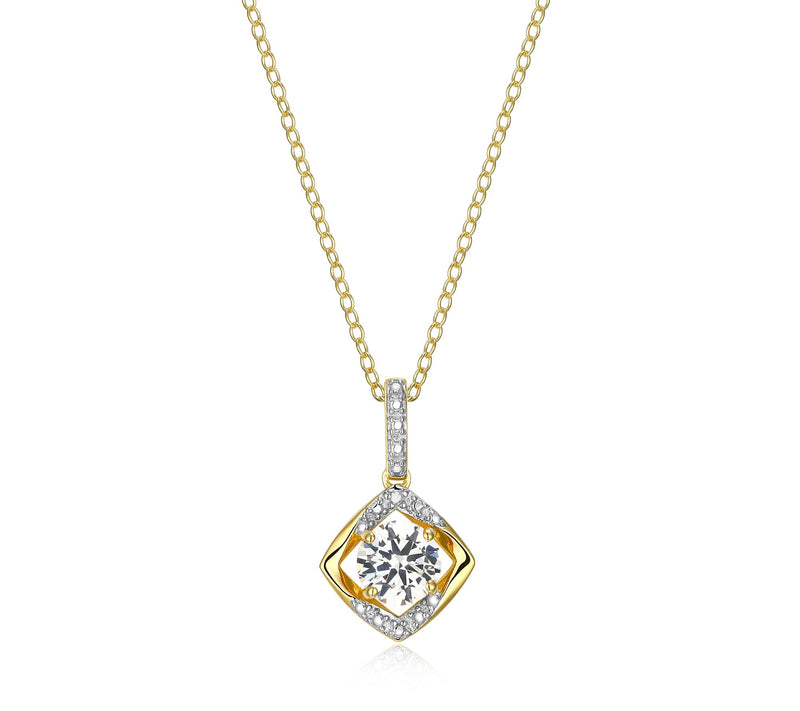 Affinity Gems Birthstone & Diamond Pendant w/ Chain, Sterling — View 21