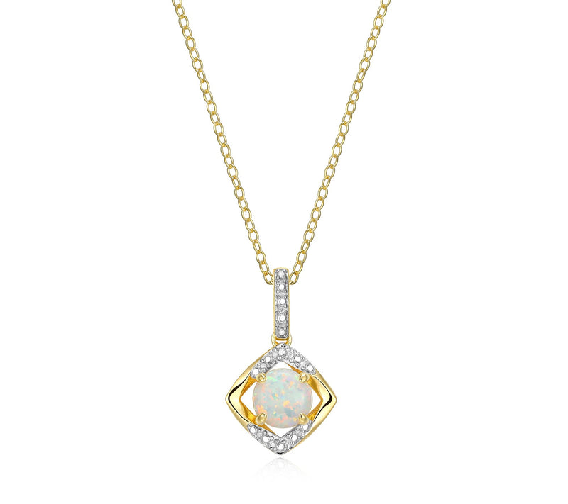 Affinity Gems Birthstone & Diamond Pendant w/ Chain, Sterling — View 26