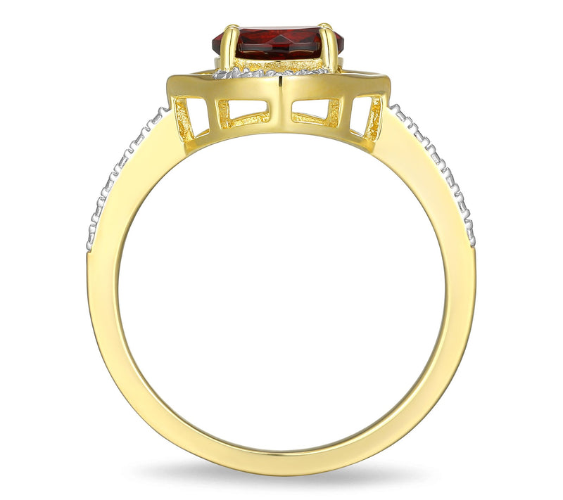 Affinity Gems Birthstone & Diamond Ring, 18K Gold Plated — View 16