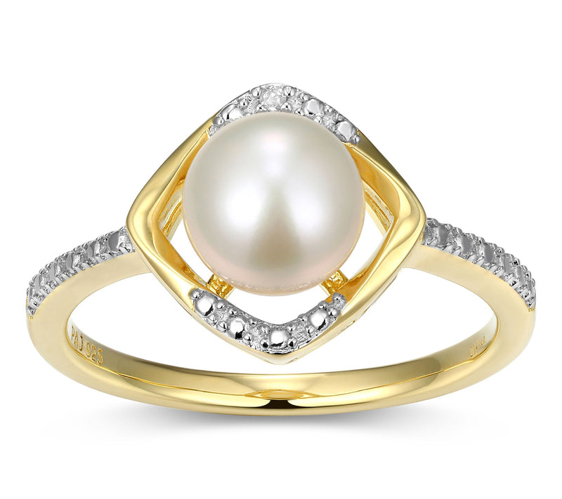 Affinity Gems Birthstone & Diamond Ring, 18K Gold Plated — View 2
