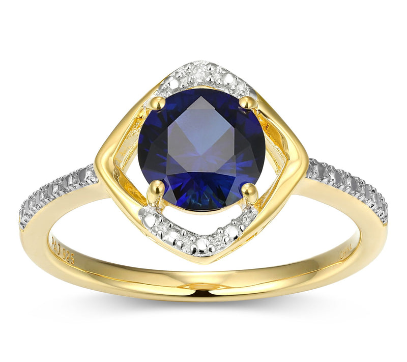Affinity Gems Birthstone & Diamond Ring, 18K Gold Plated — View 13