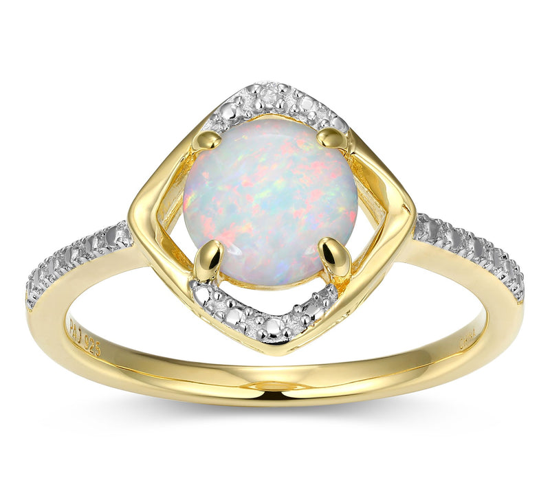 Affinity Gems Birthstone & Diamond Ring, 18K Gold Plated — View 12