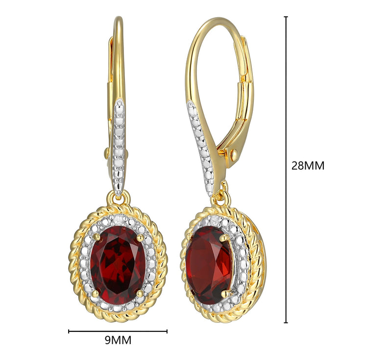 Affinity Gems Birthstone & Diamond Dangle Earrings, 18K Plated — View 17
