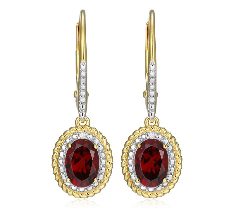 Affinity Gems Birthstone & Diamond Dangle Earrings, 18K Plated — View 14