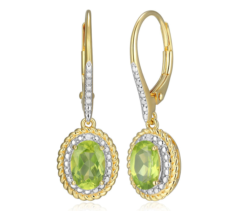 Affinity Gems Birthstone & Diamond Dangle Earrings, 18K Plated — View 25