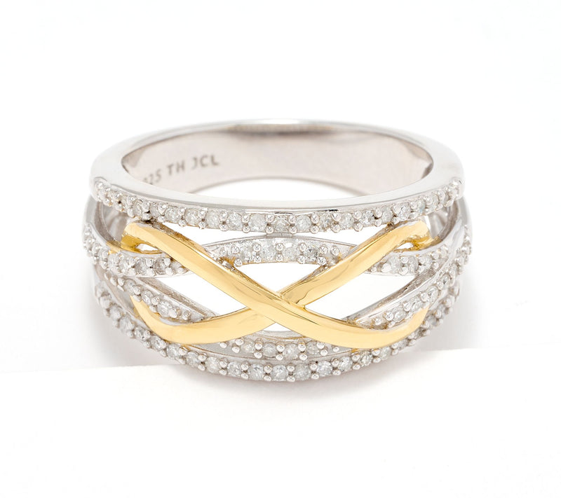 Affinity Diamonds 0.3 cttw Infinity Ring, Sterling Silver — Main view