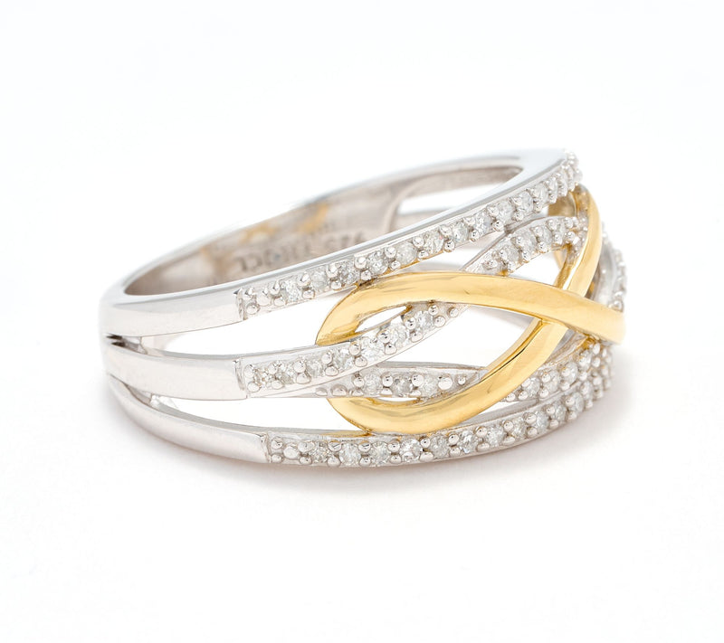 Affinity Diamonds 0.3 cttw Infinity Ring, Sterling Silver — View 2