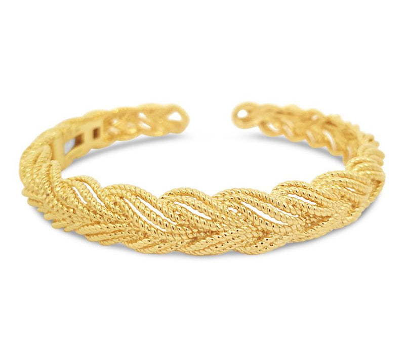 Tiffany Kay 14K Gold Clad Eyelit Hinged Cuff — Main view