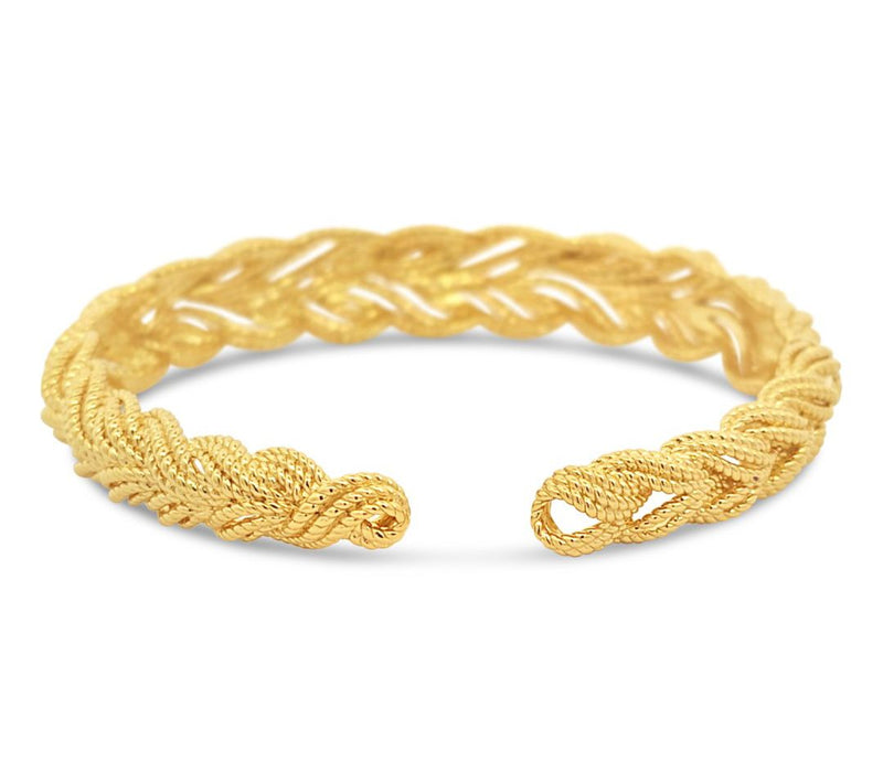 Tiffany Kay 14K Gold Clad Eyelit Hinged Cuff — View 2