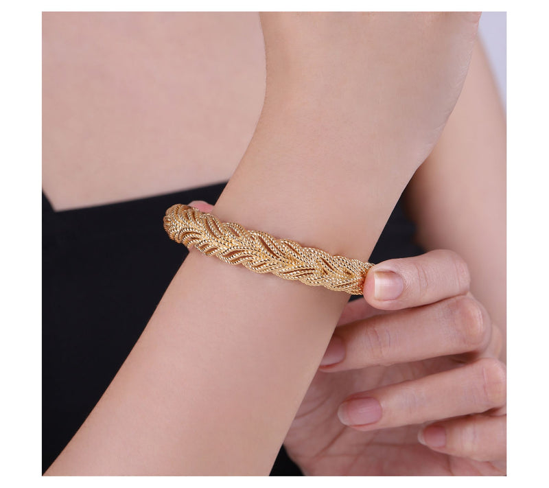 Tiffany Kay 14K Gold Clad Eyelit Hinged Cuff — View 5