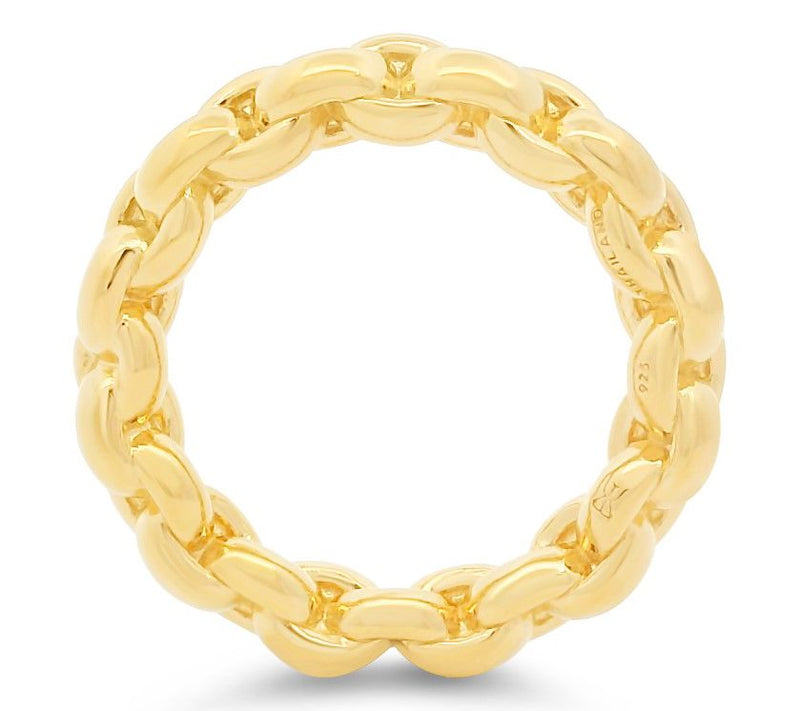 Tiffany Kay 14K Gold Clad Purl Knit Band Ring — View 2