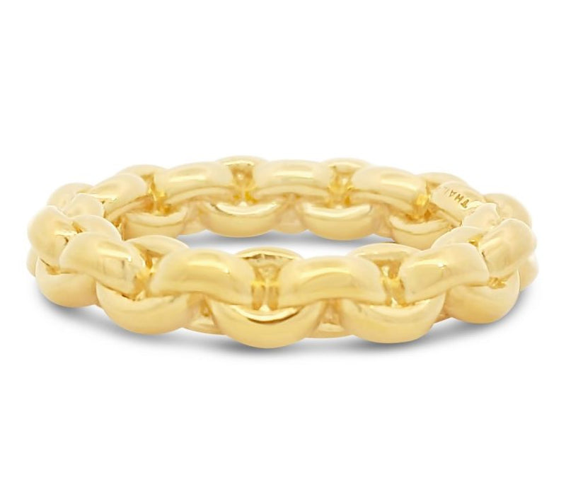 Tiffany Kay 14K Gold Clad Purl Knit Band Ring — Main view