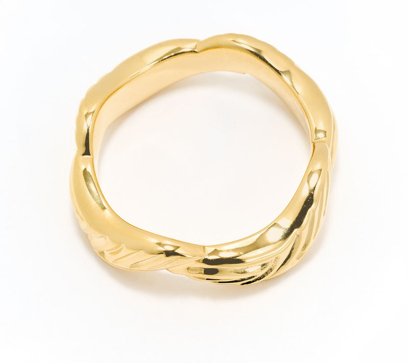 Christian James by Scott Grimes 14K Gold Clad Ripple Stack Ring — View 2