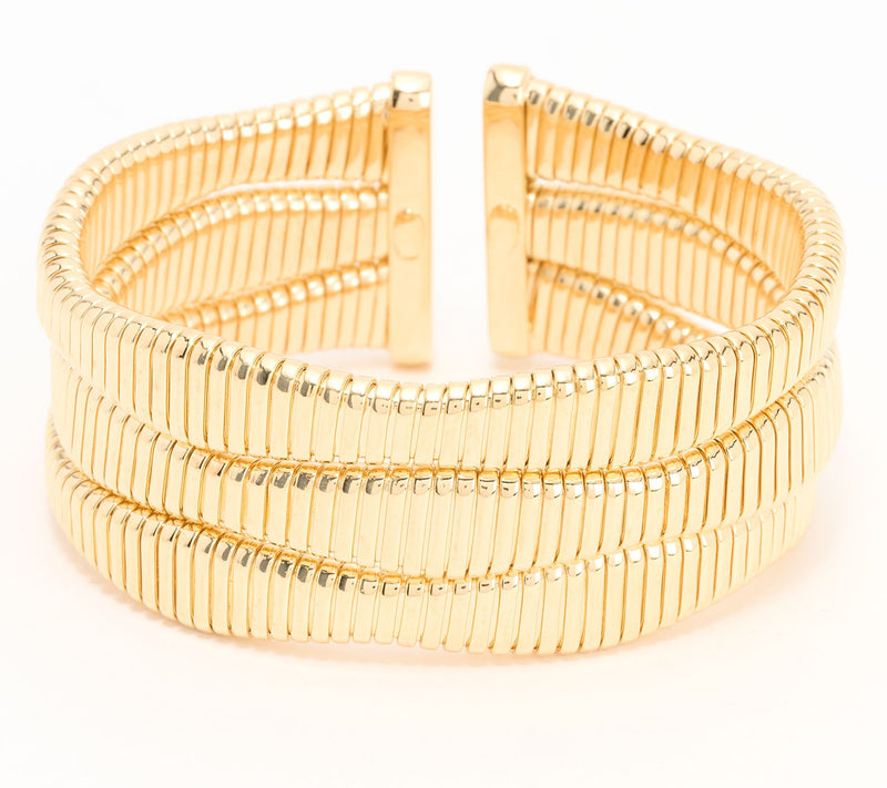David Markstein Bronze Bold 3-Row Tubogas Cuff Bracelet — View 10