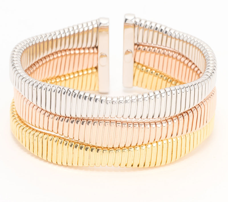 David Markstein Bronze Bold 3-Row Tubogas Cuff Bracelet — View 11