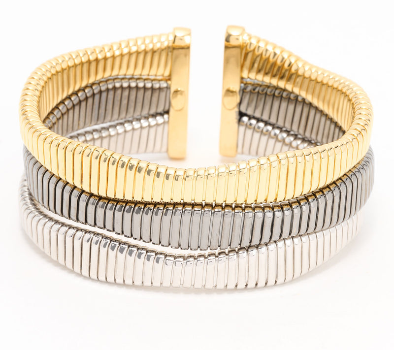 David Markstein Bronze Bold 3-Row Tubogas Cuff Bracelet — View 12