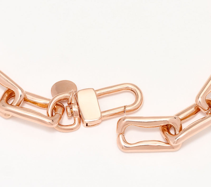 David Markstein Bronze Paperclip Hidden Closure 20" Necklace — View 9