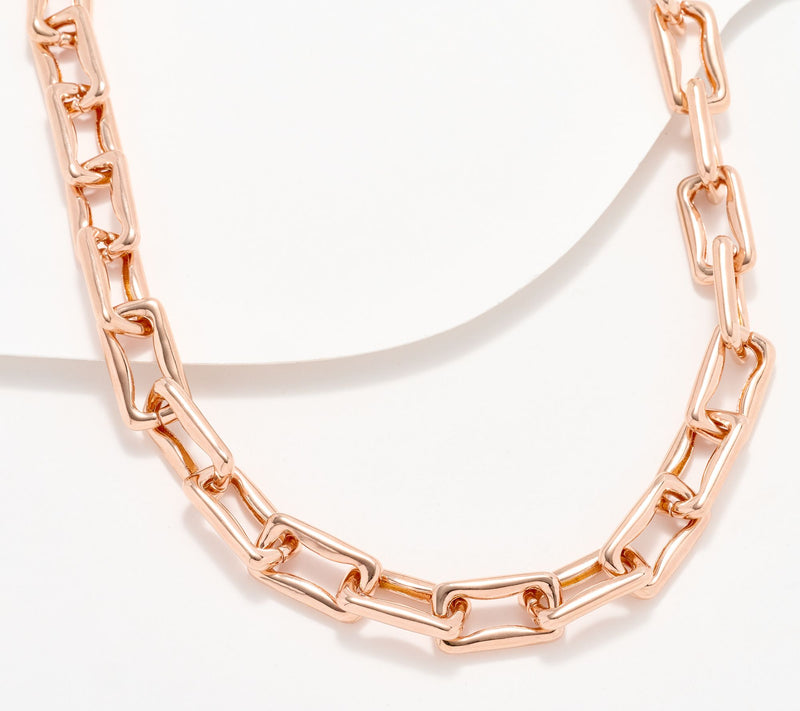 David Markstein Bronze Paperclip Hidden Closure 20" Necklace — View 7
