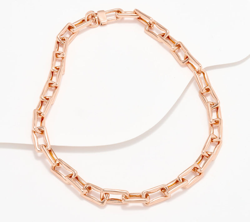 David Markstein Bronze Paperclip Hidden Closure 20" Necklace — View 8