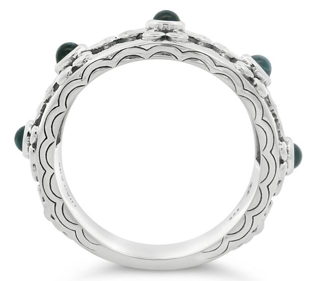 Elyse Ryan Sterling Blue Topaz Heart Motif BandRing — View 2