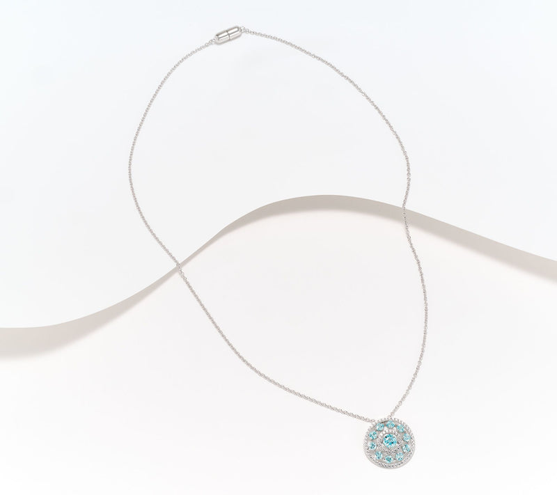Diamonique x Kathy Levine Sundial Pendant with Chain, Sterling — View 2