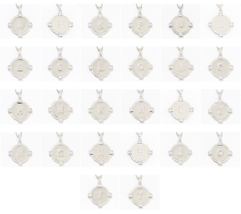 Diamonique x Kathy Levine Initial This Necklace, Sterling Silver — Main view