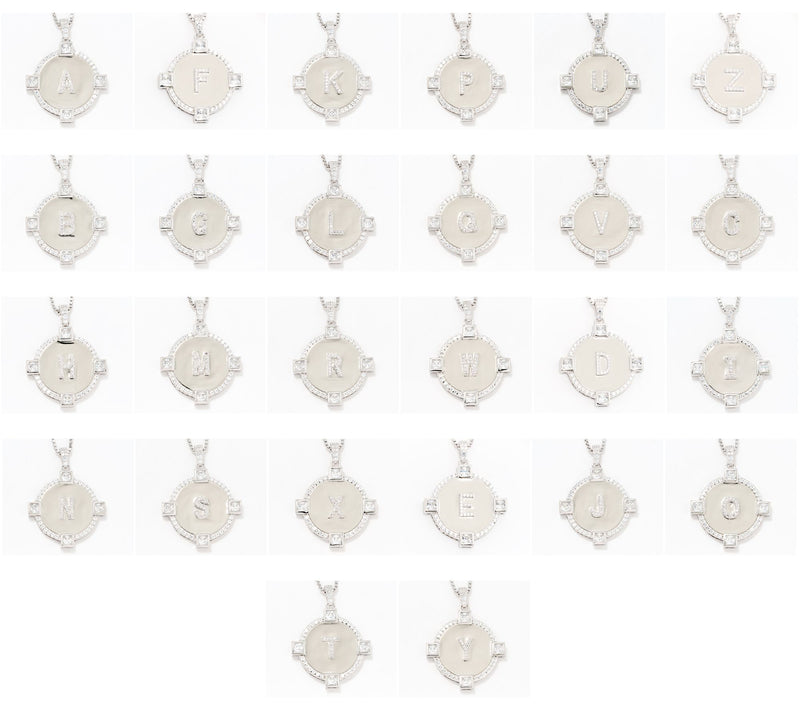 Diamonique x Kathy Levine Initial This Necklace, Sterling Silver — View 8