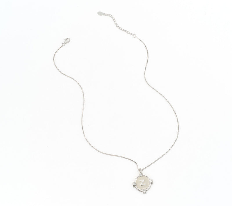 Diamonique x Kathy Levine Initial This Necklace, Sterling Silver — View 2