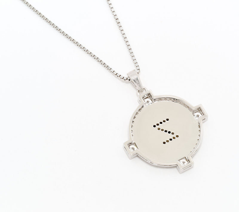 Diamonique x Kathy Levine Initial This Necklace, Sterling Silver — View 4
