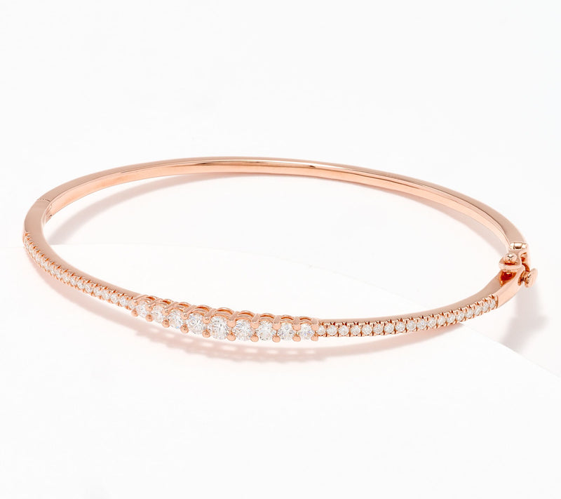 Fire Light Lab Grown Diamond 1 cttw Graduating Bangle, Sterl — View 8