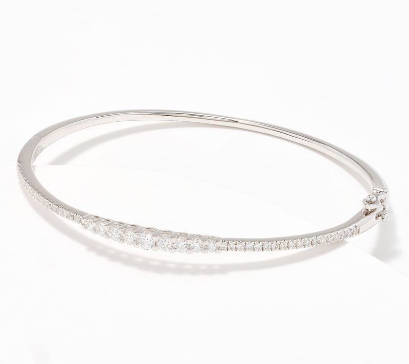 Fire Light Lab Grown Diamond 1 cttw Graduating Bangle, Sterl — View 9
