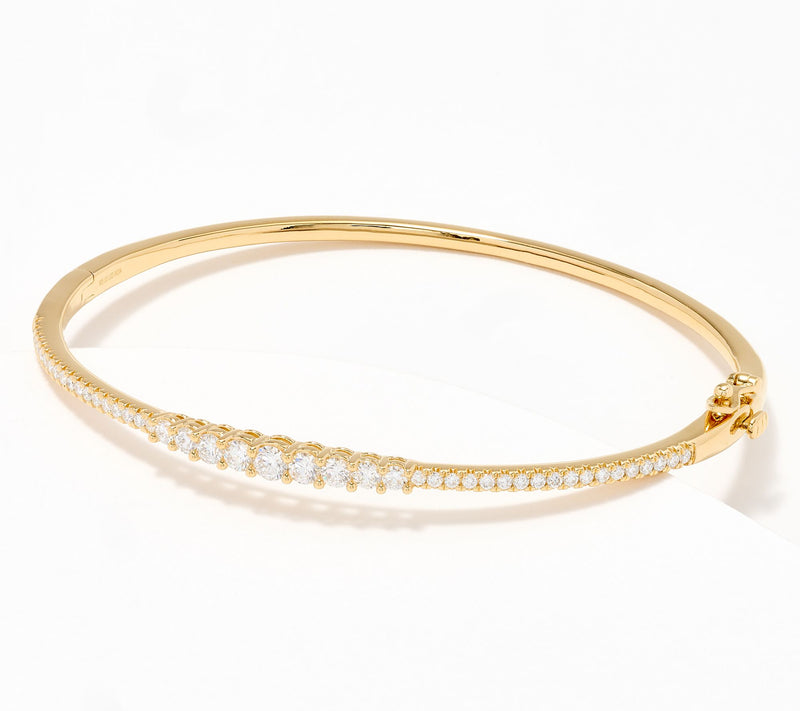 Fire Light Lab Grown Diamond 1 cttw Graduating Bangle, Sterl — View 10
