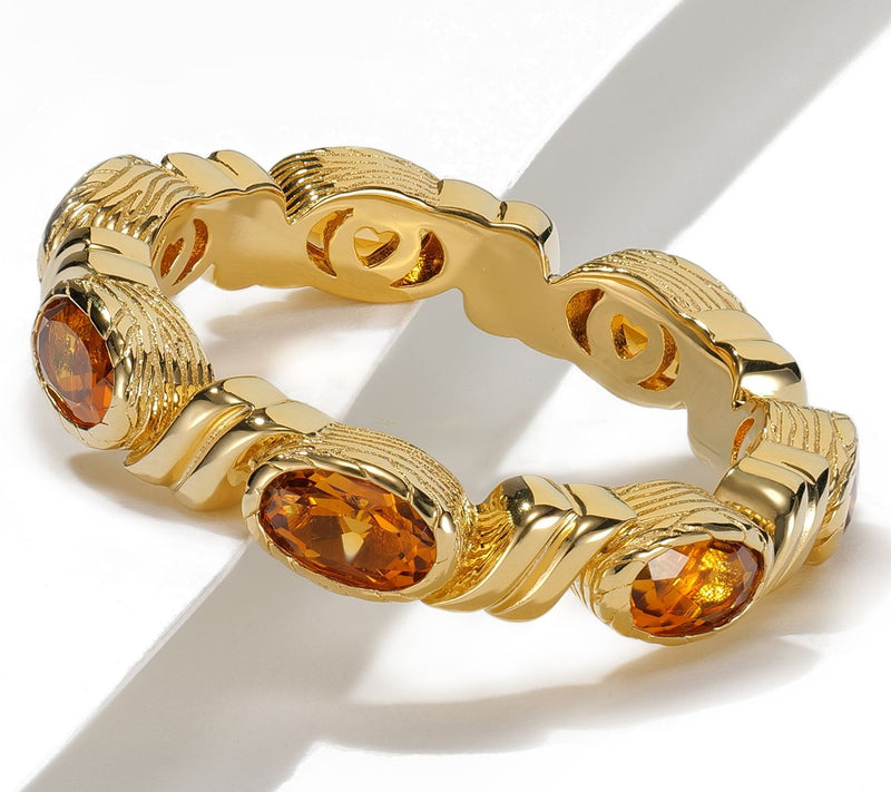 Christian James x Scott Grimes 14K Gold Clad Gemstone Ring — View 12