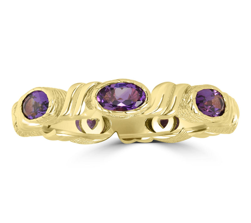 Christian James x Scott Grimes 14K Gold Clad Gemstone Ring — View 3