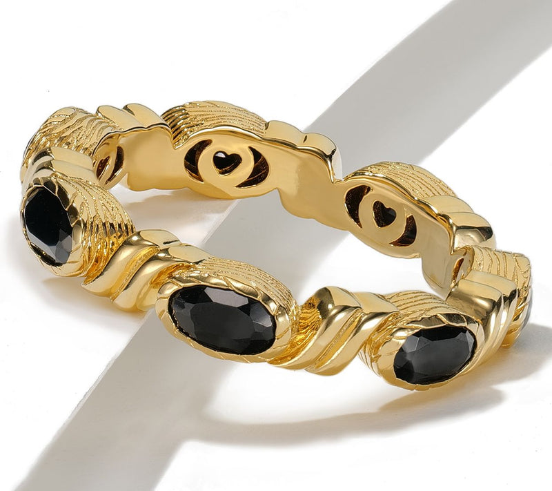 Christian James x Scott Grimes 14K Gold Clad Gemstone Ring — View 17
