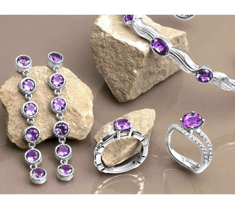 Christian James x Scott Grimes Sterling Gemstone Ripple Cuff — View 4
