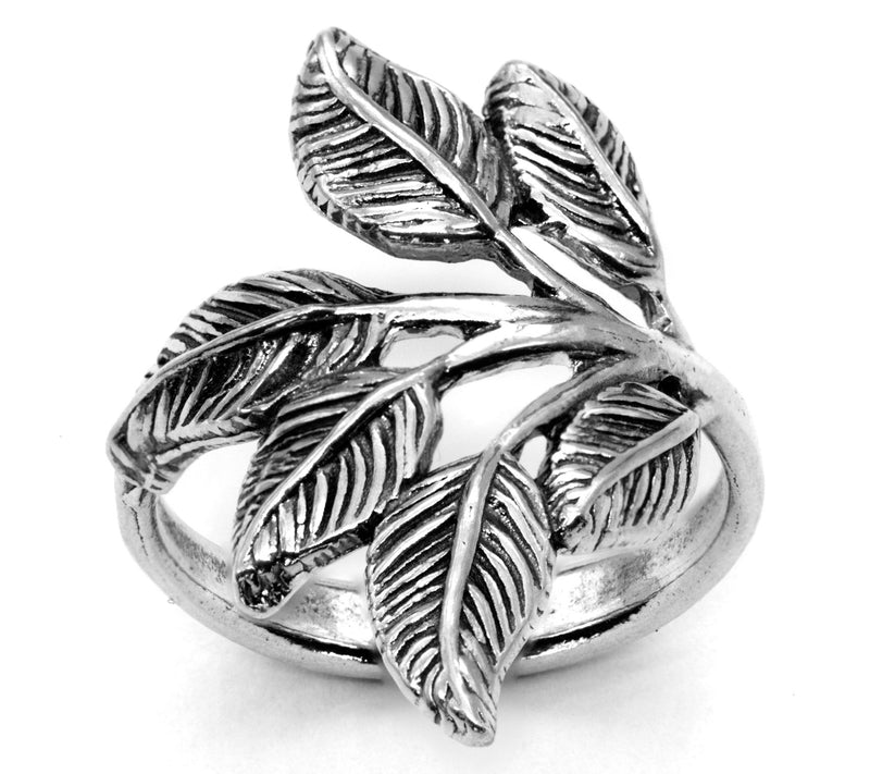 Or Paz Sterling Silver Leaf Ring — View 5