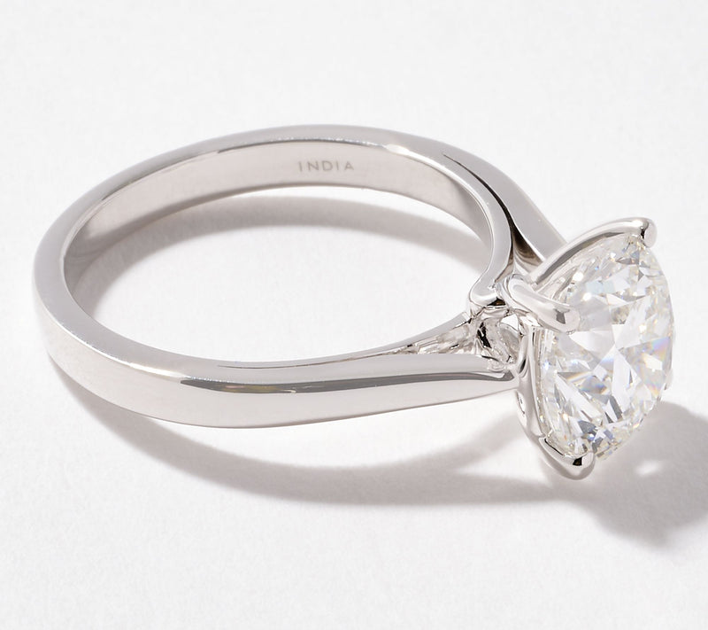 Fire Light Lab Grown Diamond Round 3 cttw Ring, 14K Gold — View 4