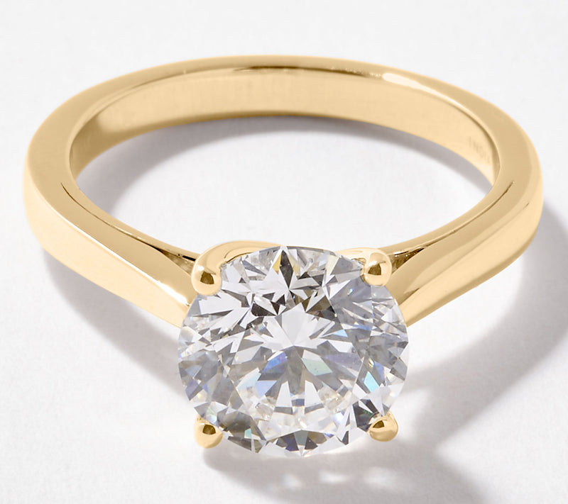 Fire Light Lab Grown Diamond Round 3 cttw Ring, 14K Gold — Main view