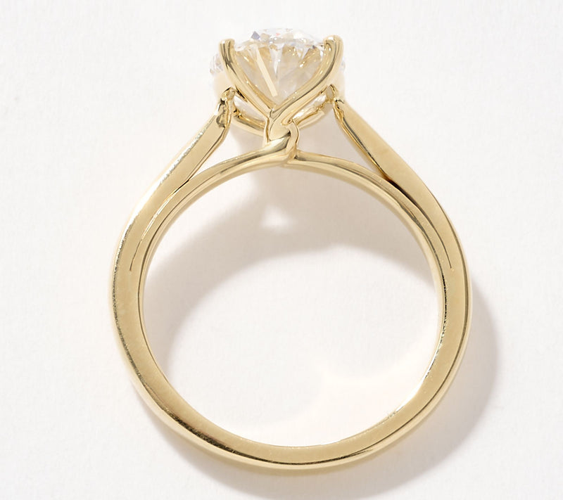 Fire Light Lab Grown Diamond Oval 3 cttw Ring, 14K Gold — View 5