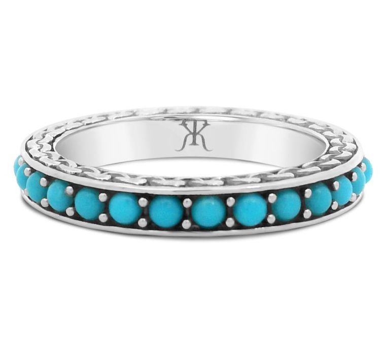 Tiffany Kay Studio Sterling Silver Turquoise Band Ring — Main view