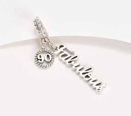 JAI Sterling Silver '50 & Fabulous' Charm Enhancer, 5.04g