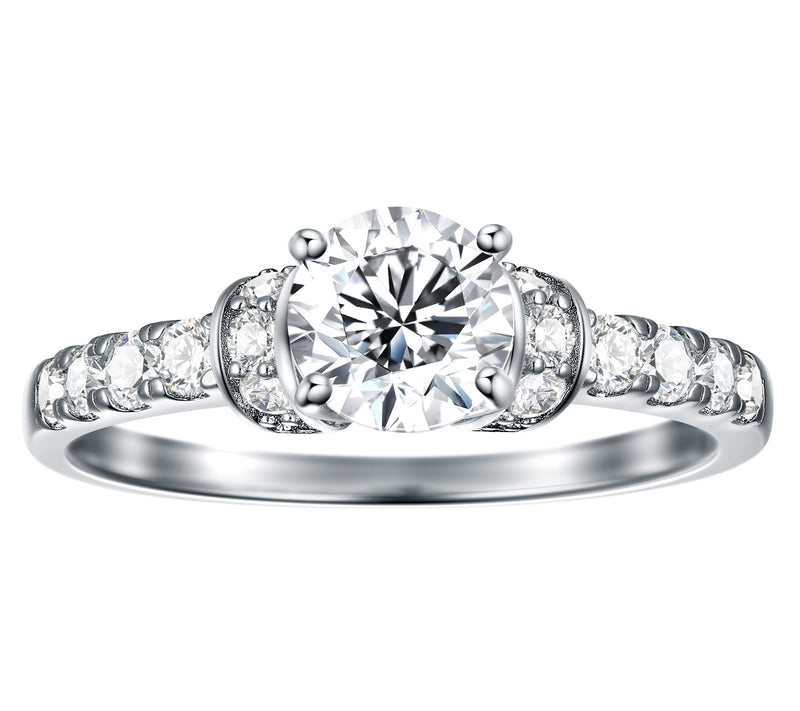 Moissanite Luxe 0.95 cttw Engagement Ring, Sterling Silver — Main view