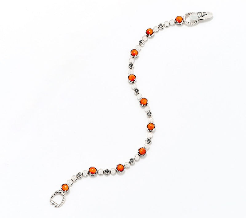 American West Sterling Silver Desert Flower Tennis Bracelet — View 7