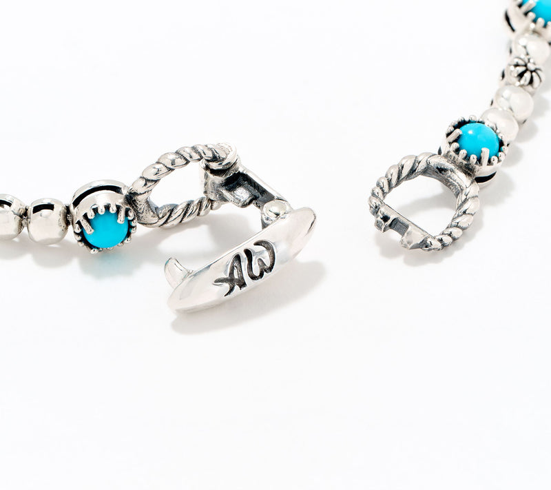 American West Sterling Silver Desert Flower Tennis Bracelet — View 10