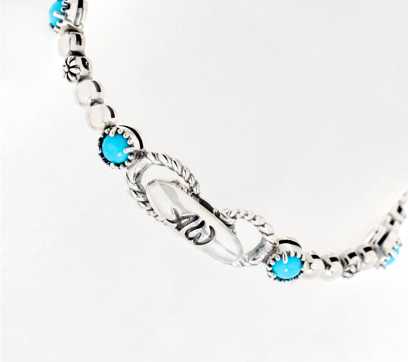 American West Sterling Silver Desert Flower Tennis Bracelet — View 11