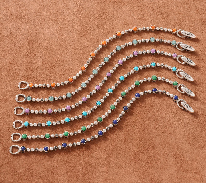 American West Sterling Silver Desert Flower Tennis Bracelet — View 14