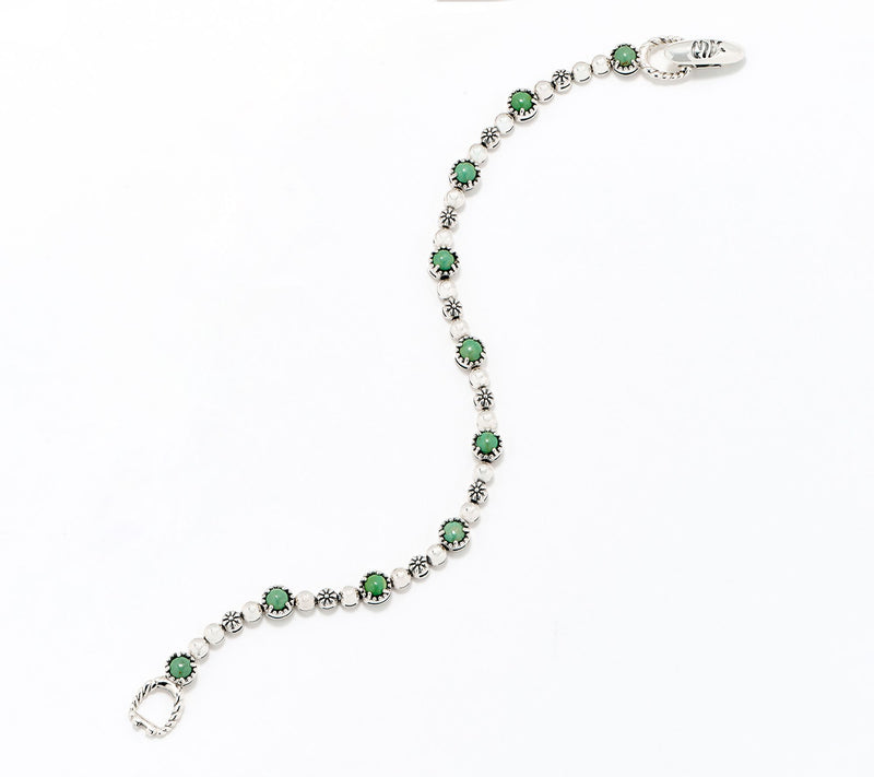 American West Sterling Silver Desert Flower Tennis Bracelet — View 5