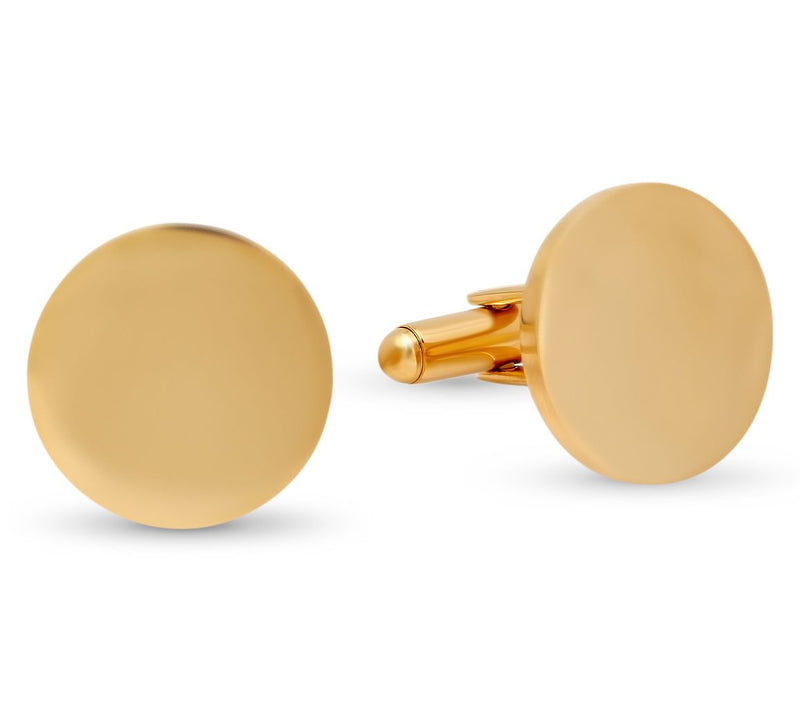 Steel By Design Men's Round Cufflinks — View 2