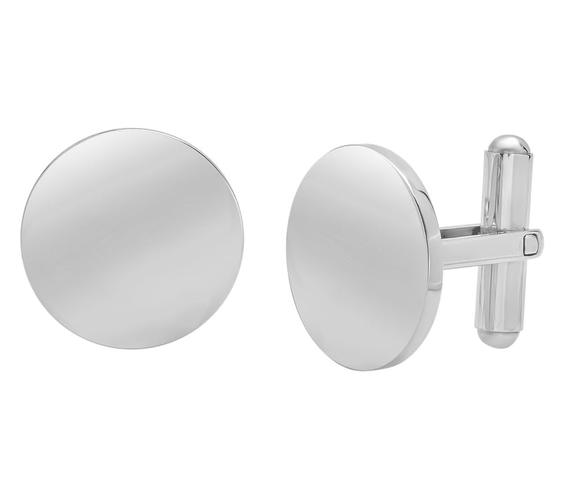Steel By Design Men's Round Cufflinks — Main view